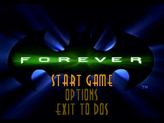 Title screen of Batman Forever: The Arcade Game