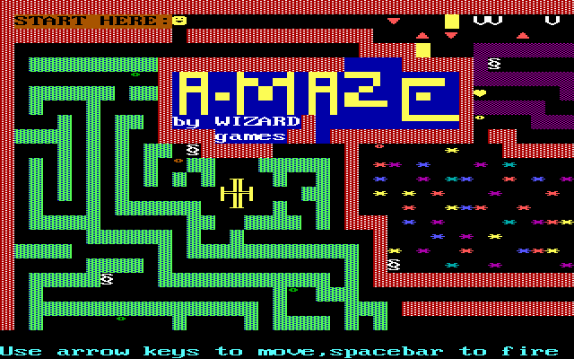 Title screen of Amaze