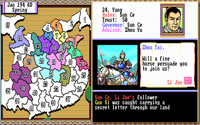Gameplay of Romance of the Three Kingdoms II