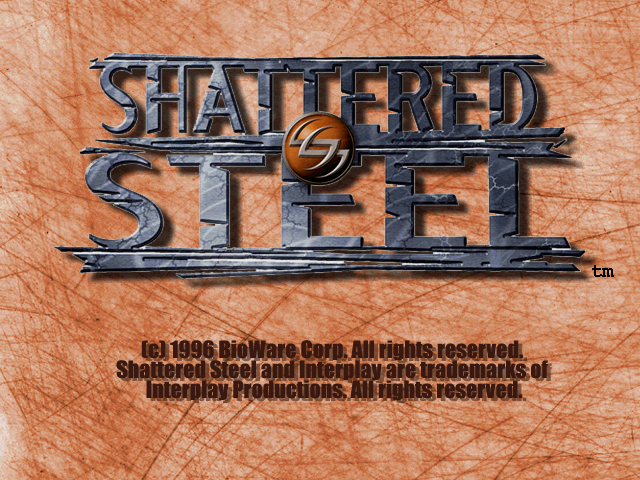 Title screen of Shattered Steel