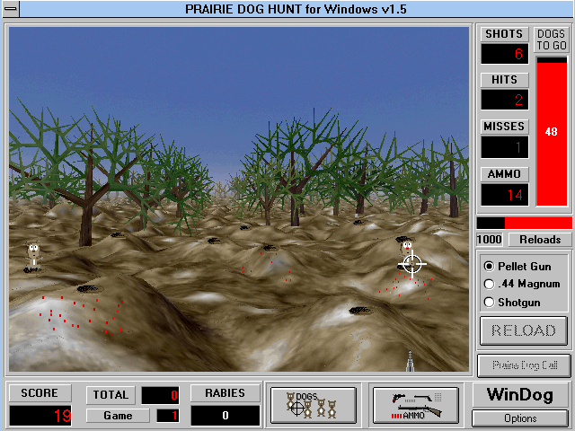 Gameplay of Prairie Dog Hunt for Windows