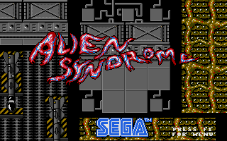 Title screen of Alien Syndrome