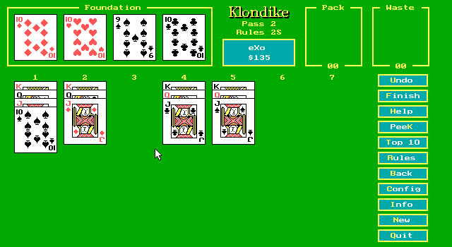 Gameplay of Klondike