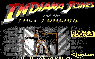 Title screen of Indiana Jones and the Last Crusade: The Action Game
