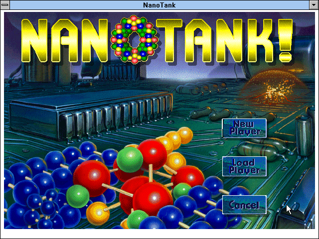 Title screen of Nanotank