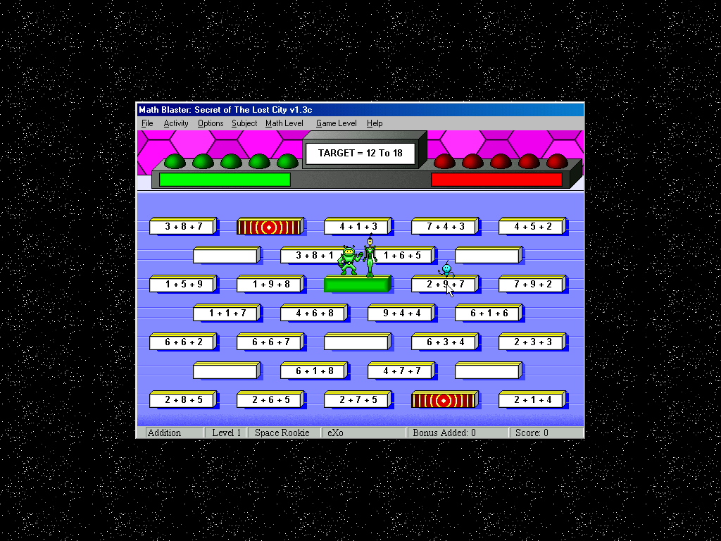Gameplay of Math Blaster Episode 2: Secret of the Lost City