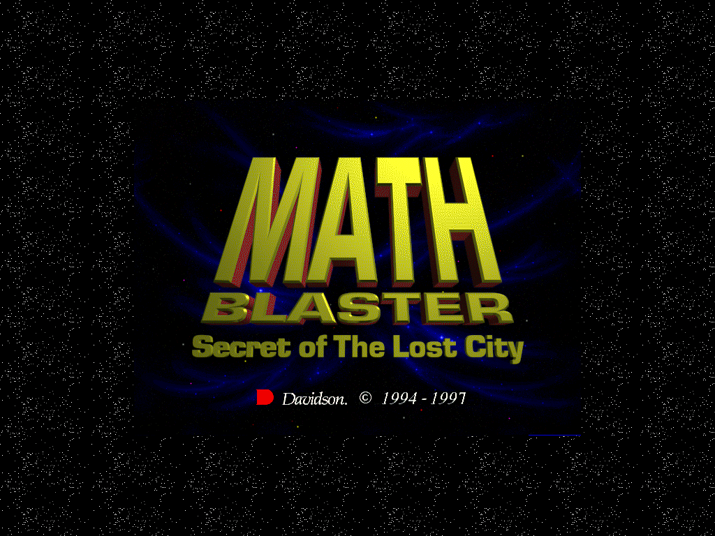Title screen of Math Blaster Episode 2: Secret of the Lost City