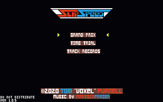 Title screen of SlipSpeed