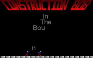 Title screen of Construction Bob in the Bouncing Factory