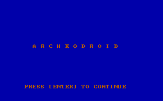 Title screen of Archeodroid