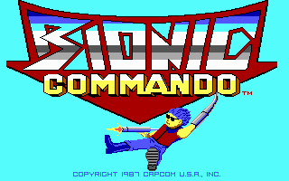 Title screen of Bionic Commando