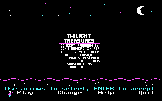 Title screen of Twilight Treasures
