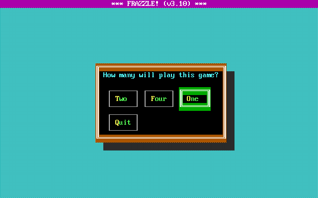 Title screen of Frazzle!