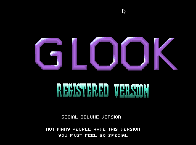 Title screen of Glook
