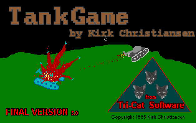 Title screen of Tankgame