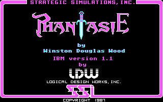 Title screen of Phantasie