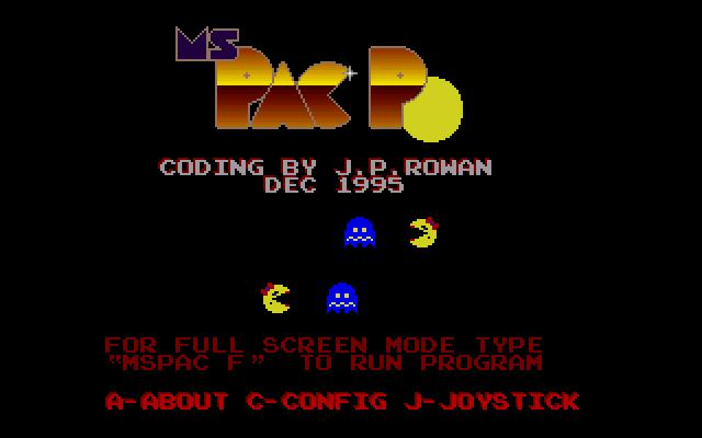 Title screen of Ms Pac PC