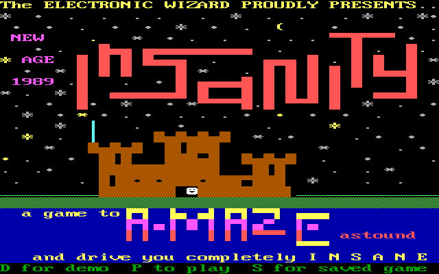 Title screen of Insanity