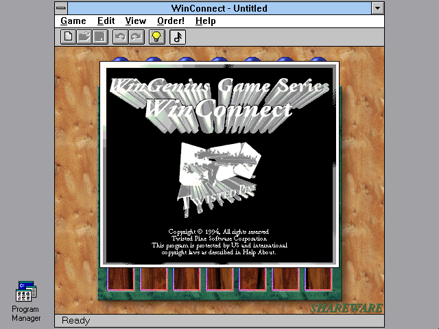 Title screen of WinGenius