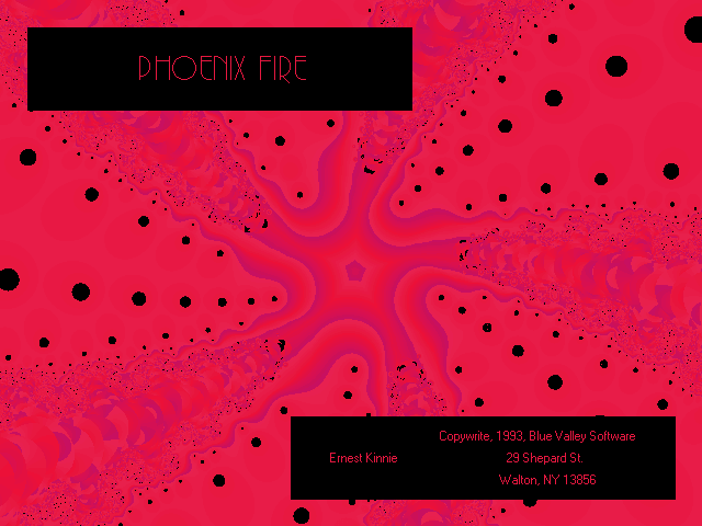 Title screen of Phoenix Fire
