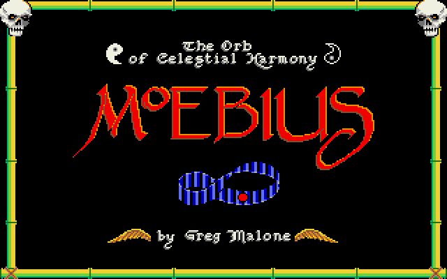 Title screen of Moebius: The Orb of Celestial Harmony