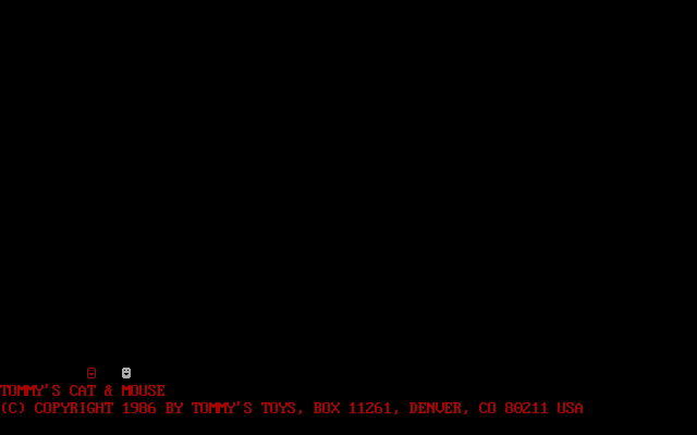 Title screen of Tommy's Cat and Mouse