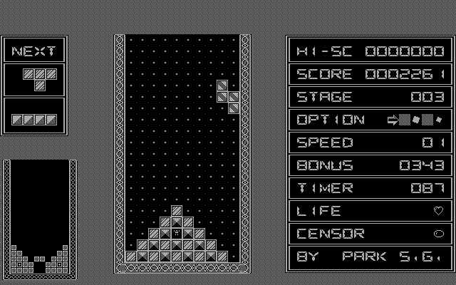 Gameplay of Korean Tetris