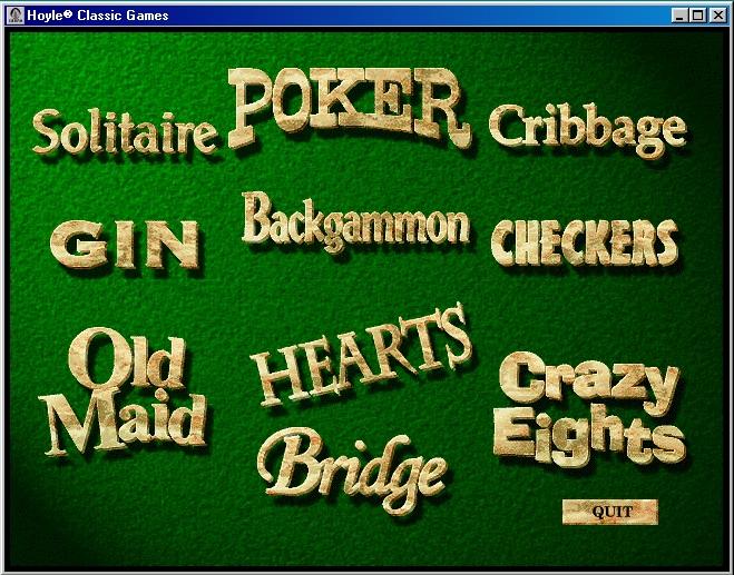 Gameplay of Hoyle Classic Games