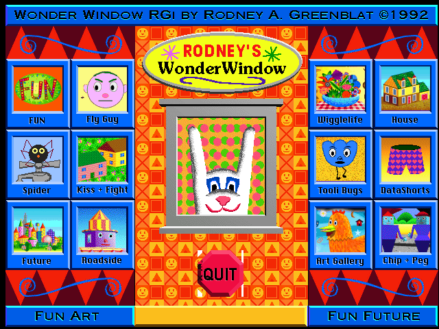 Title screen of Rodney's Wonder Window