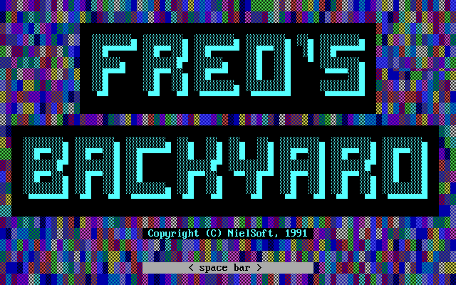 Title screen of Fred's Backyard