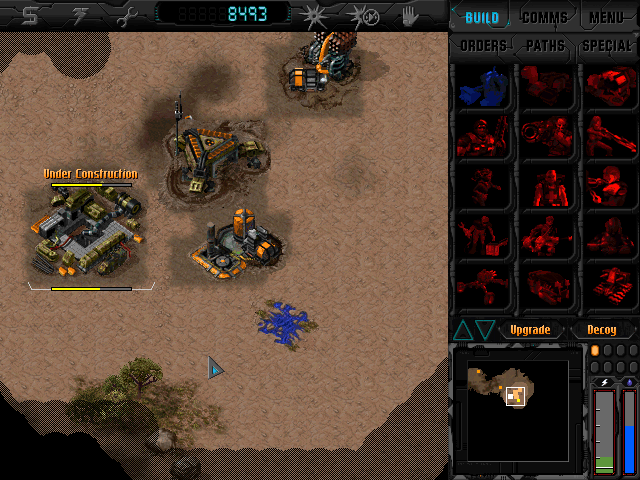 Gameplay of Dark Reign: The Future of War