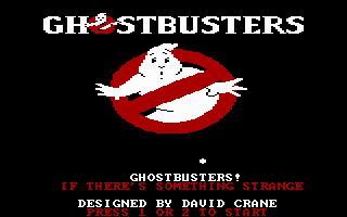 Title screen of Ghostbusters