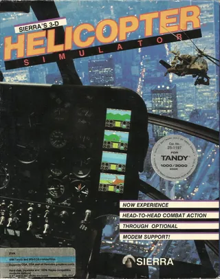 Box front of Sierra's 3-D Helicopter Simulator, United States