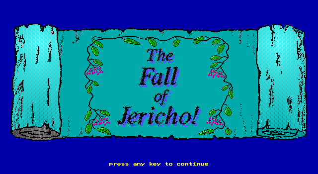Title screen of The Fall of Jericho!