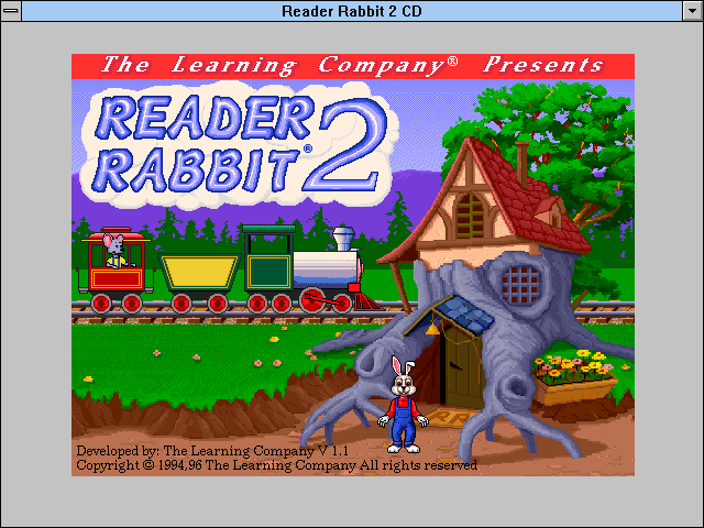 Title screen of Reader Rabbit 2