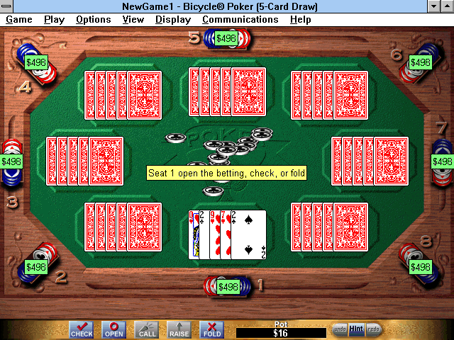 Gameplay of Bicycle Poker