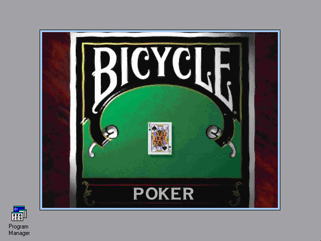 Title screen of Bicycle Poker