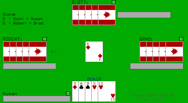 Gameplay of Euchre (Scott Abdey, 1992)
