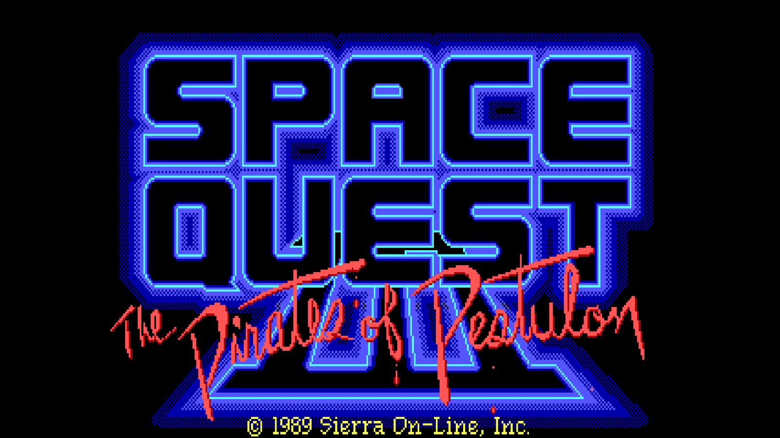 Title screen of Space Quest III: The Pirates of Pestulon