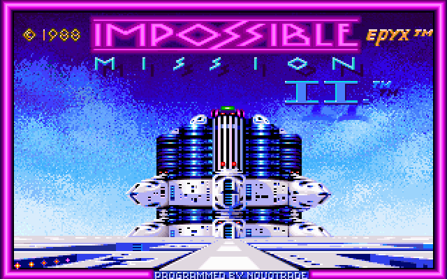 Title screen of Impossible Mission II