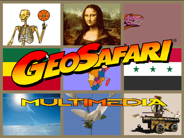 Title screen of GeoSafari: Geography, History, & Science