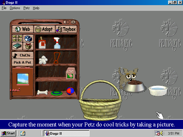 Gameplay of Dogz II: Your Virtual Petz
