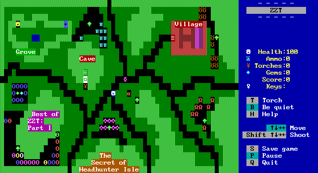 Gameplay of Best of ZZT