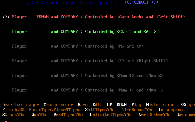 Title screen of Cervii