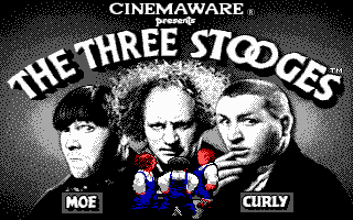 Title screen of The Three Stooges