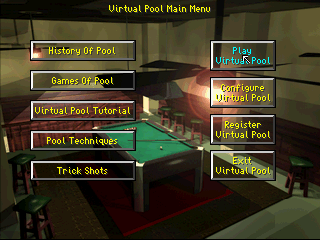 Title screen of Virtual Pool