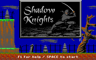Title screen of Shadow Knights