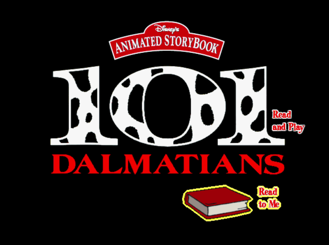 Title screen of Disney's Animated Storybook: 101 Dalmatians