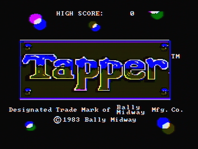 Title screen of Tapper
