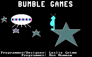 Title screen of Bumble Games